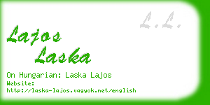 lajos laska business card